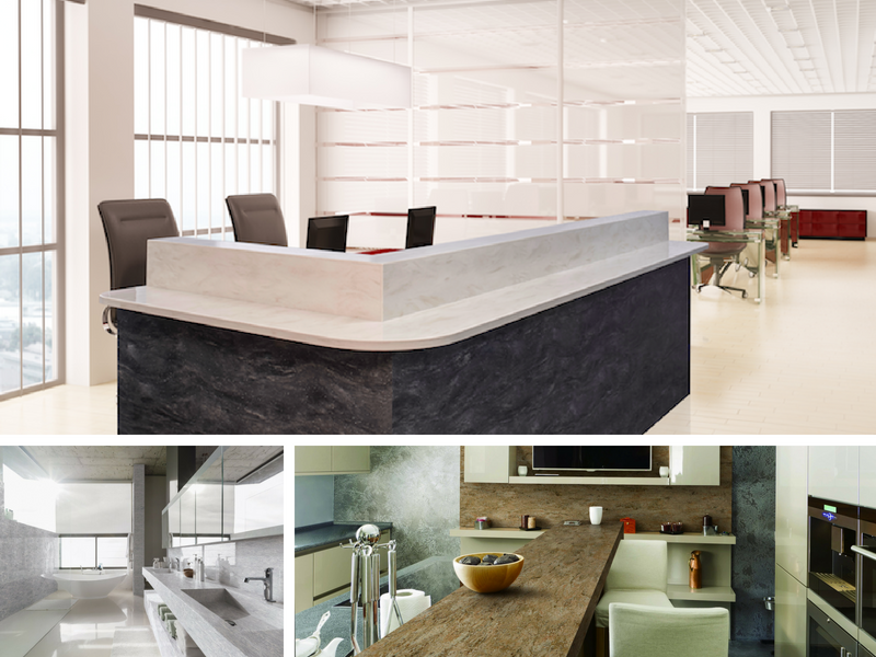 Hanex Acrylic Solid Surface Countertop Designs