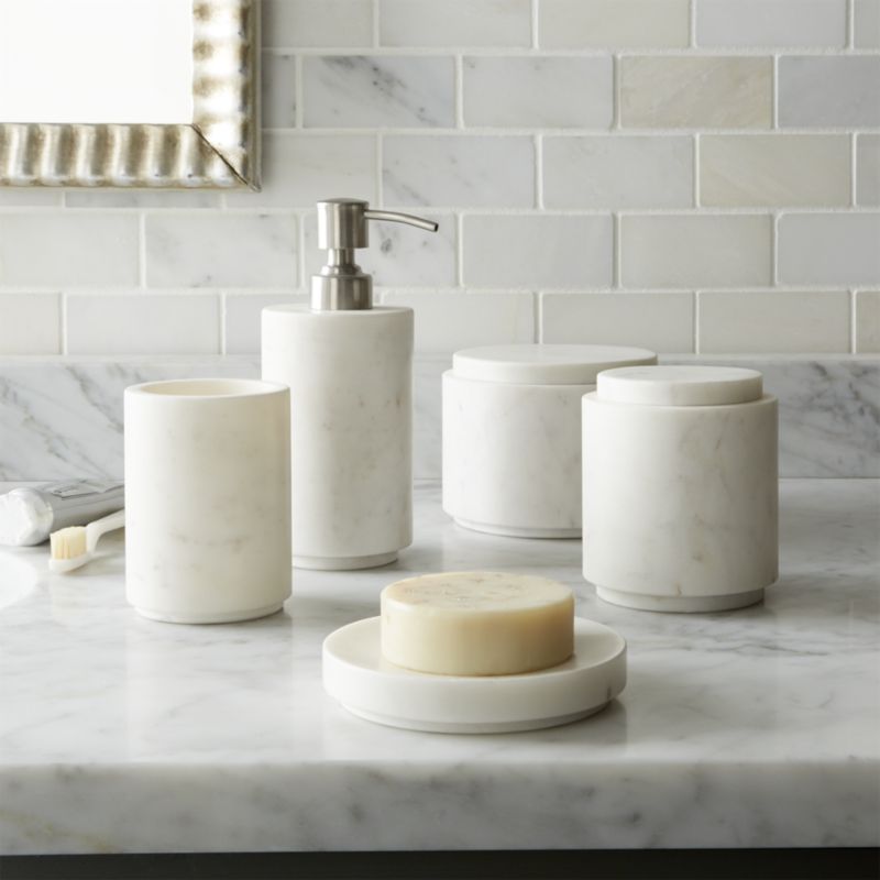 Natural Marble On Bathroom Accessories