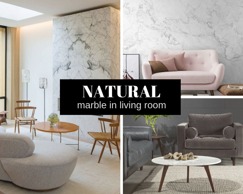 Natural Marble as Material for Living Room Design