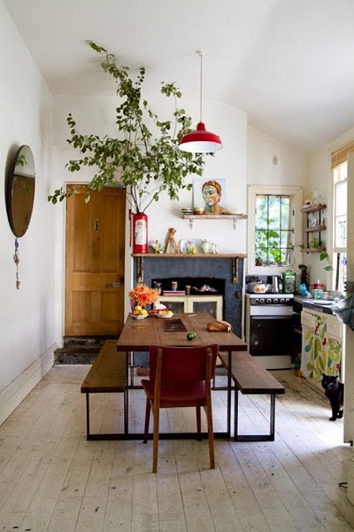 Lively Bohemian Kitchen Interior