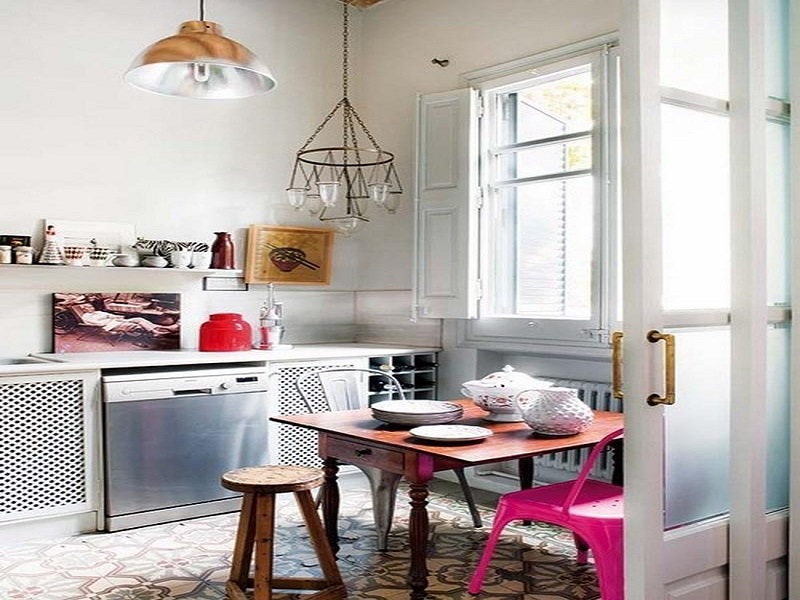 Simple Bohemian Kitchen Interior