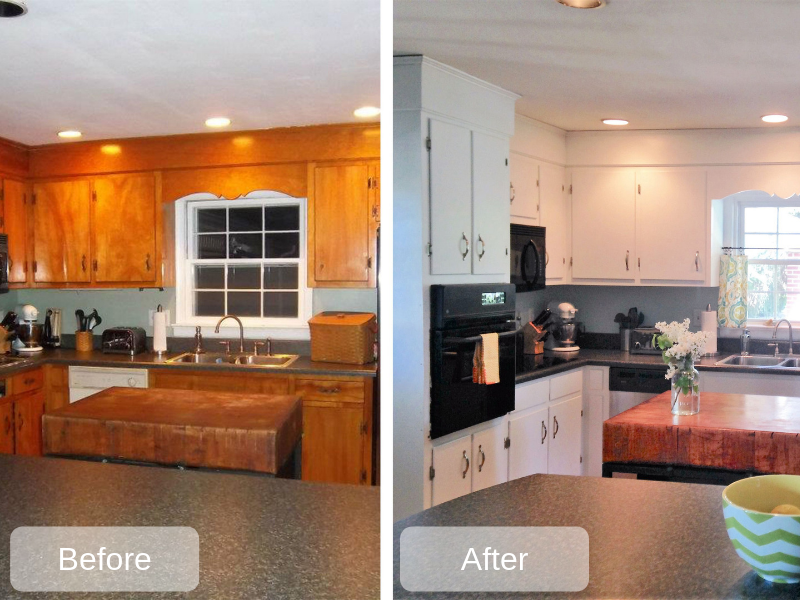 Before &Amp; After Kitchen Cabinets