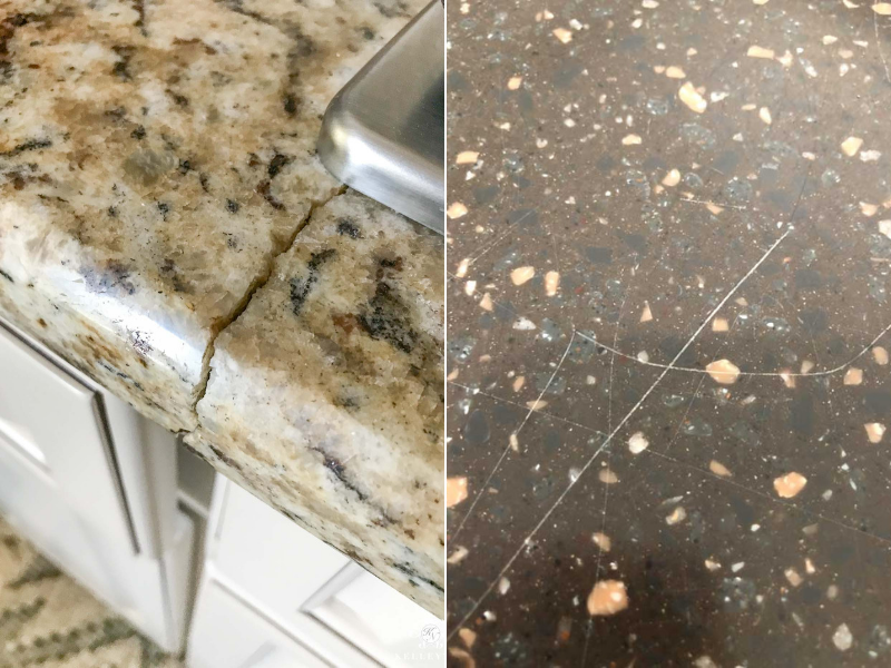 Cracked And Scratched Countertops