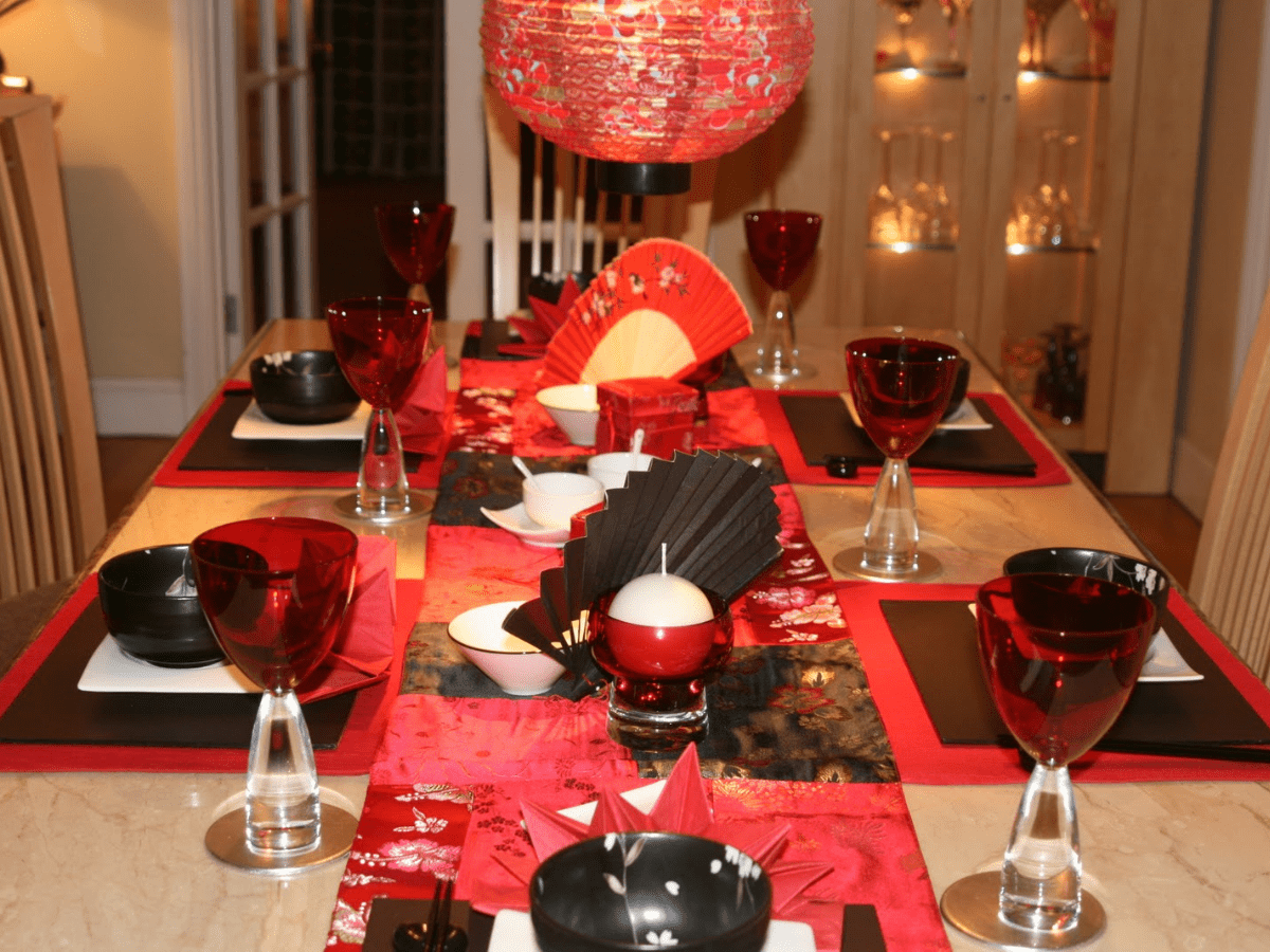 CNY dining table decorations