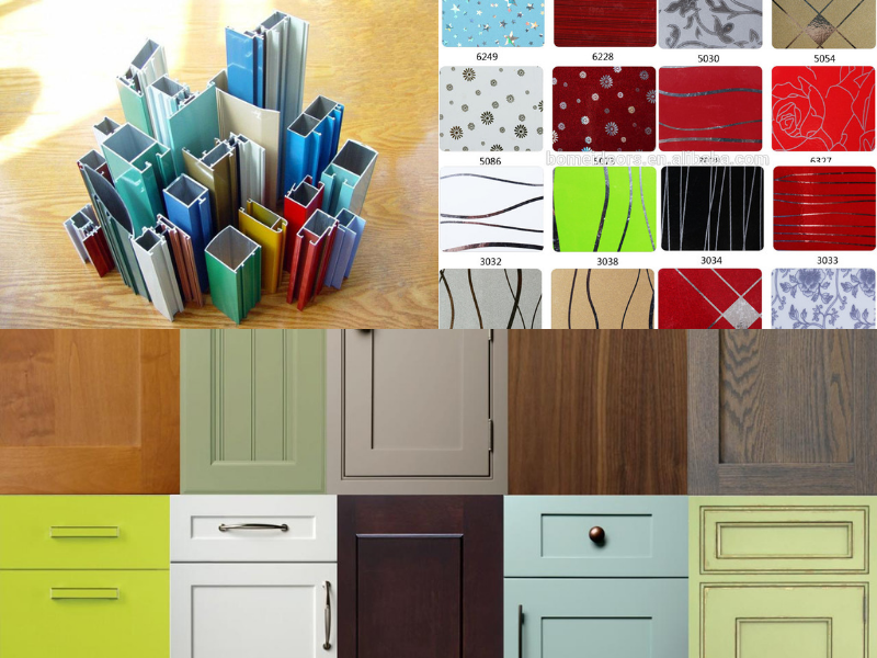 Customizable Aluminium Kitchen Cabinets Components