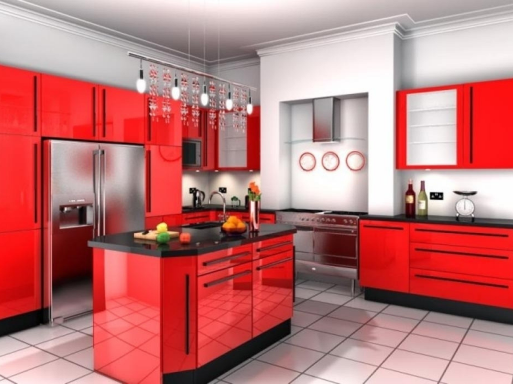 Red Aluminium Cabinets