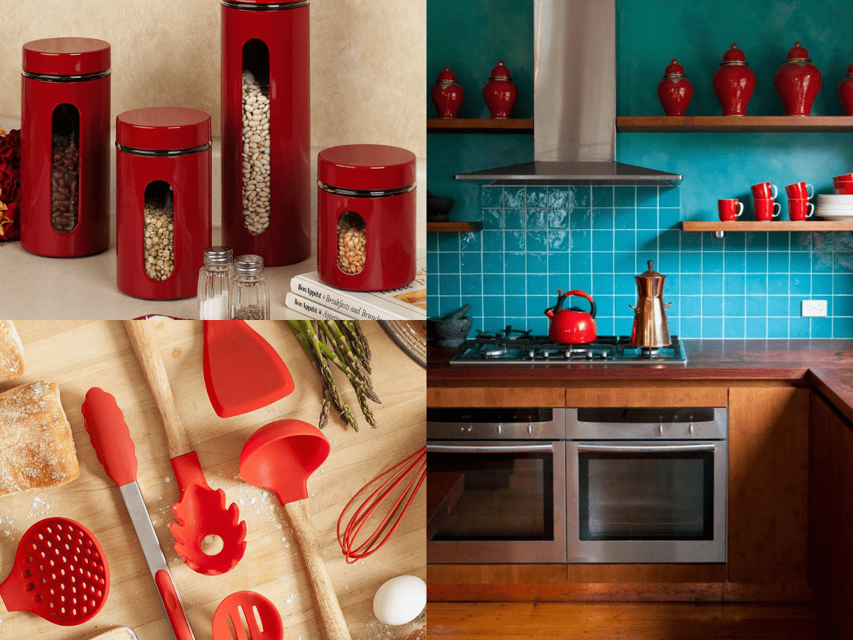 Red Kitchen Utensils Appliances