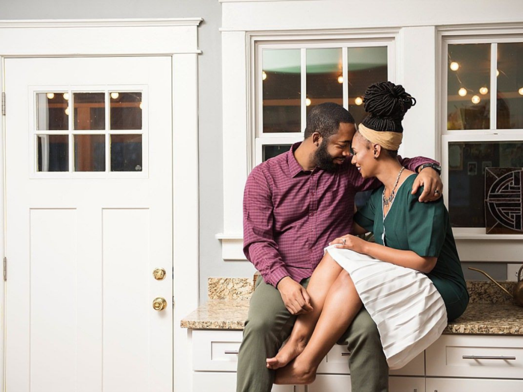 Valentine'S Couple On Countertop