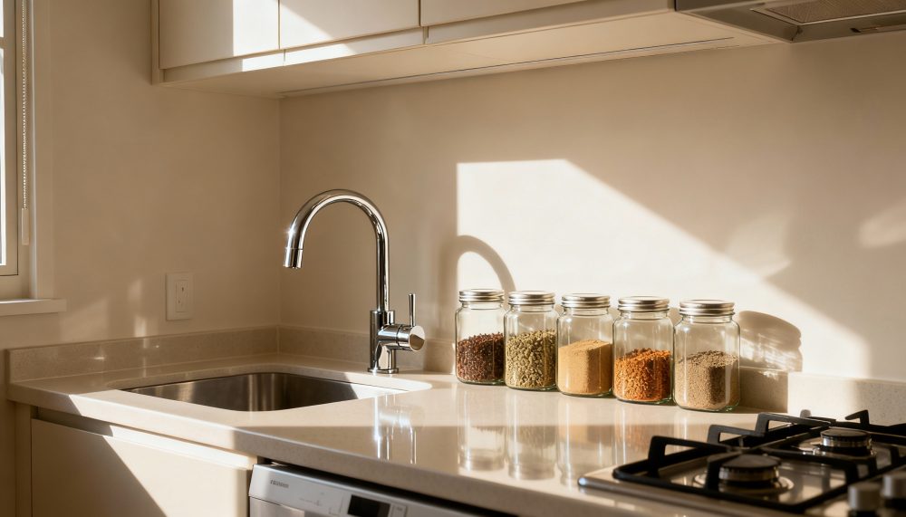 Constant Kitchen Shuffle, Kitchen Neatness, Kitchen Space, Small Kitchen Space, Small Kitchen Organisation, Kitchen Organisation Plan, Kitchen Space Problems